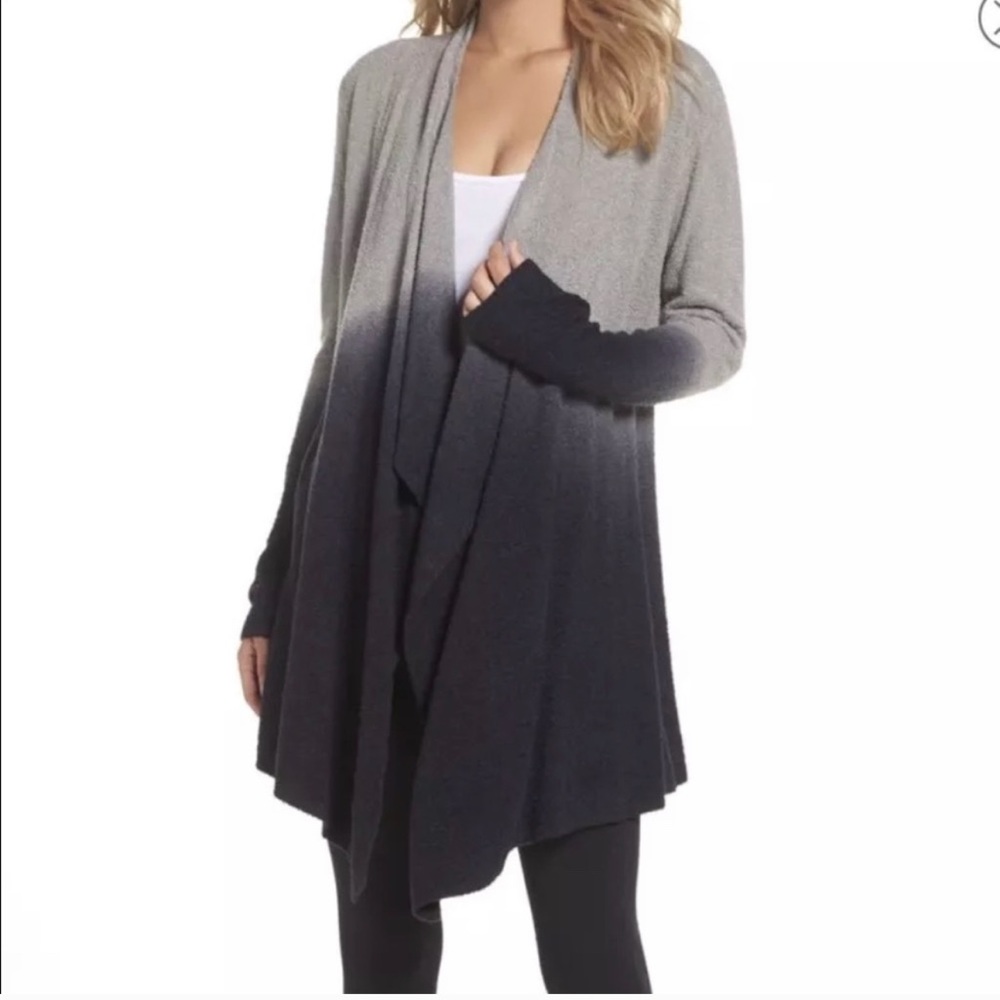 Barefoot Dreams Black Gray Ombré Cardigan